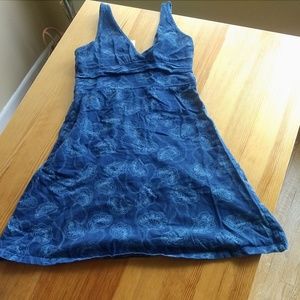 Patagonia blue Margot dress with flower print